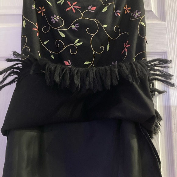 KENZO JEANS , Black , flowered midi skirt, M, - Picture 5 of 6